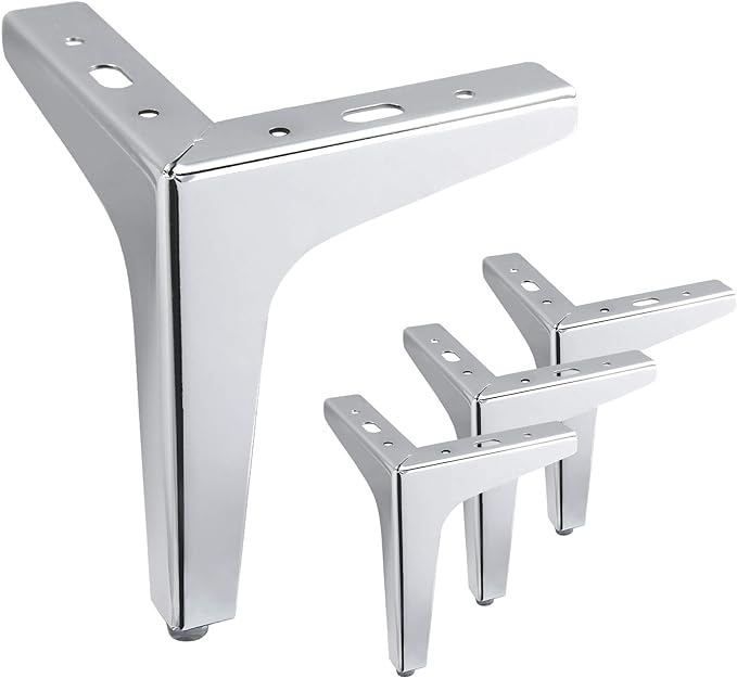 Kyuionty 4 件套家具腿 15.24cm现代金属沙发腿，橱柜沙发升级焕新利器